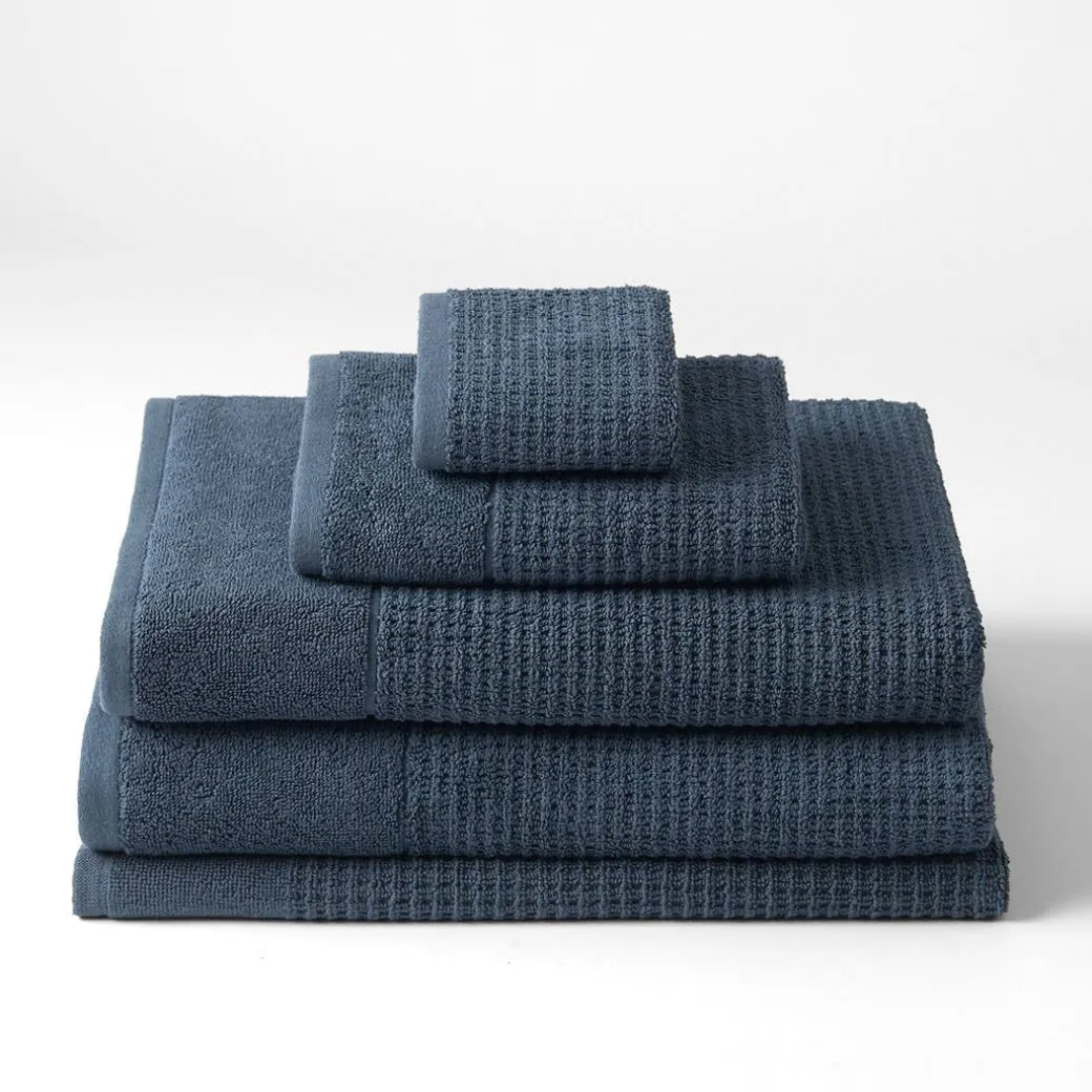 Wythe Waffle Towel - Navy